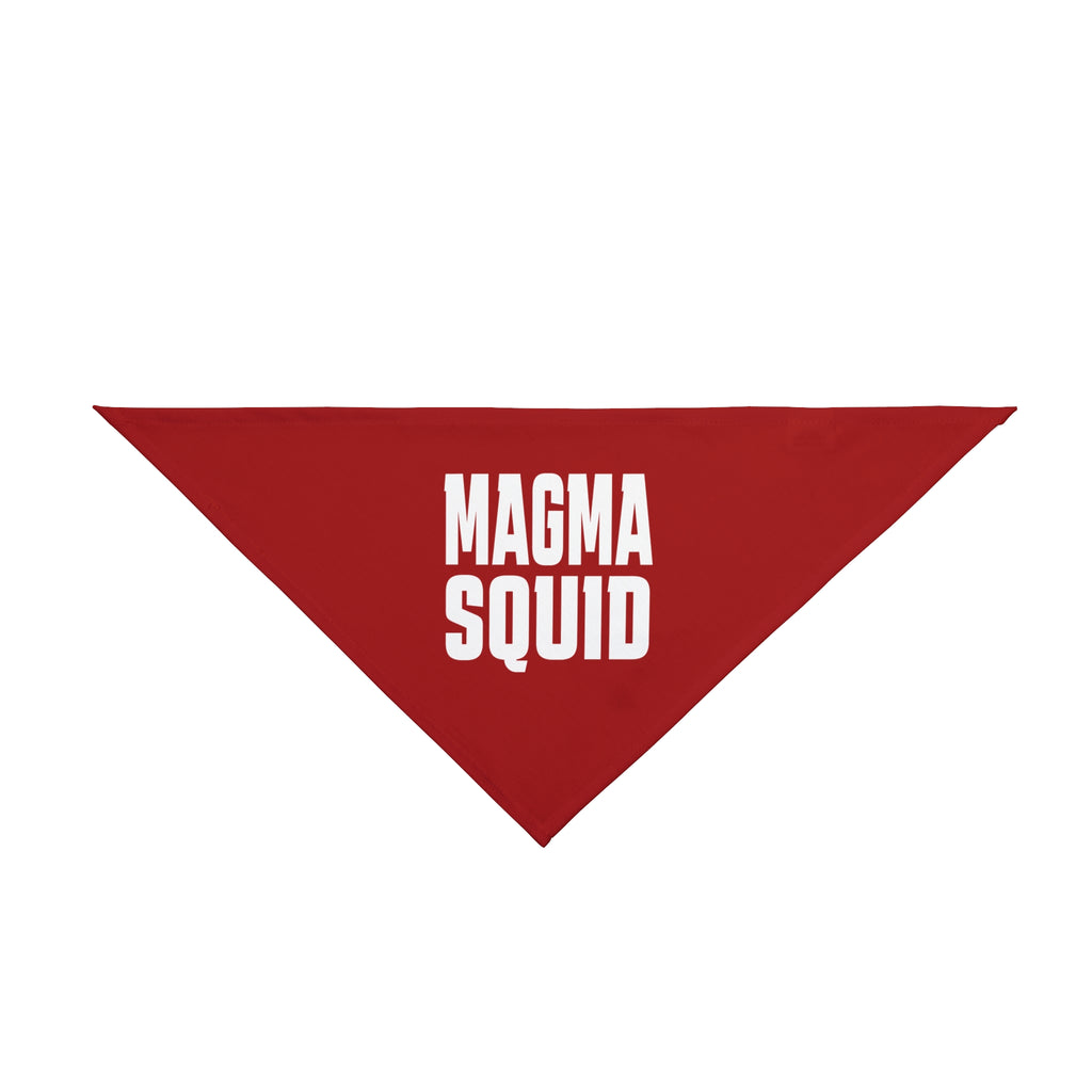 Magma Squid Red Pet Bandana — Bold Graphic Dog & Cat Accessory
