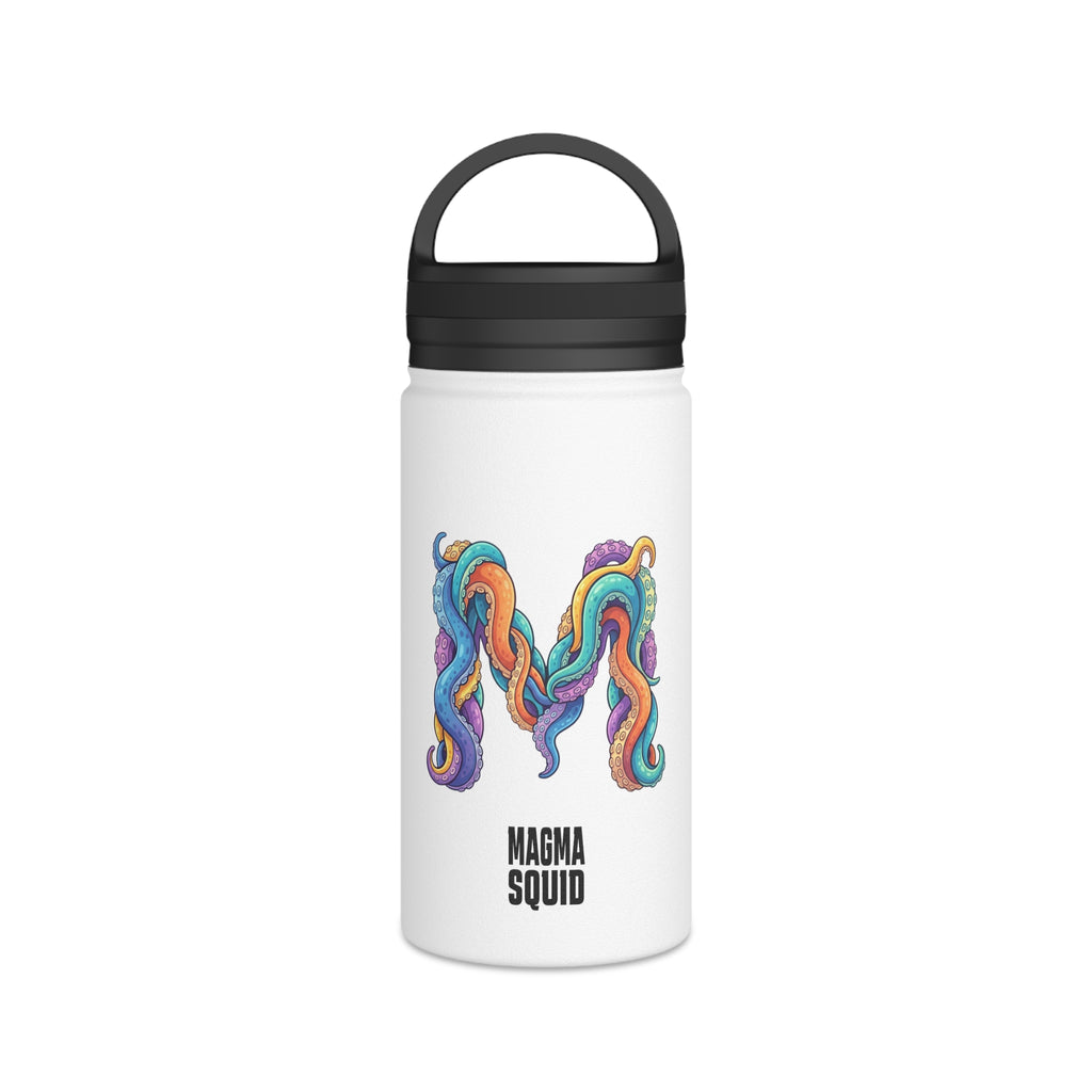 Magma Squid Stainless Steel Water Bottle — Colourful Tentacle M Logo, Handle Lid