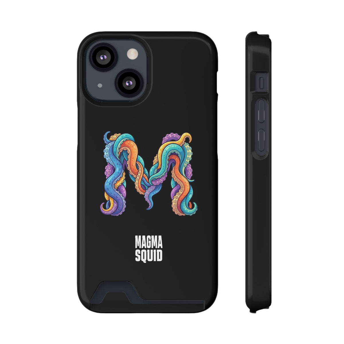 Magma Squid Card-Holder Phone Case — Colourful Squid Tentacle Design