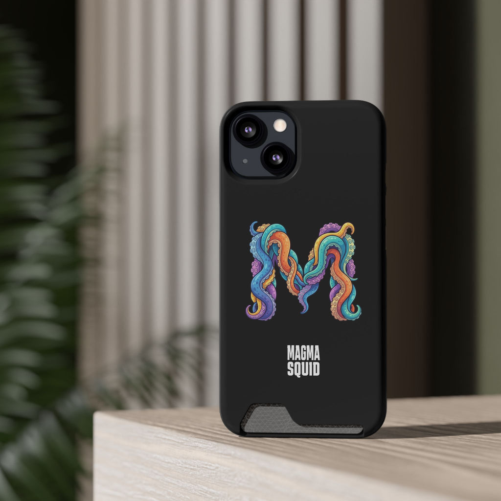 Magma Squid Card-Holder Phone Case — Colourful Squid Tentacle Design