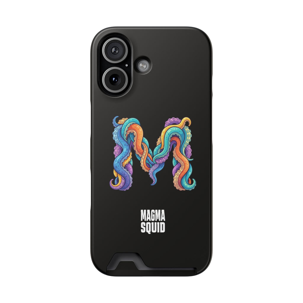 Magma Squid Card-Holder Phone Case — Colourful Squid Tentacle Design