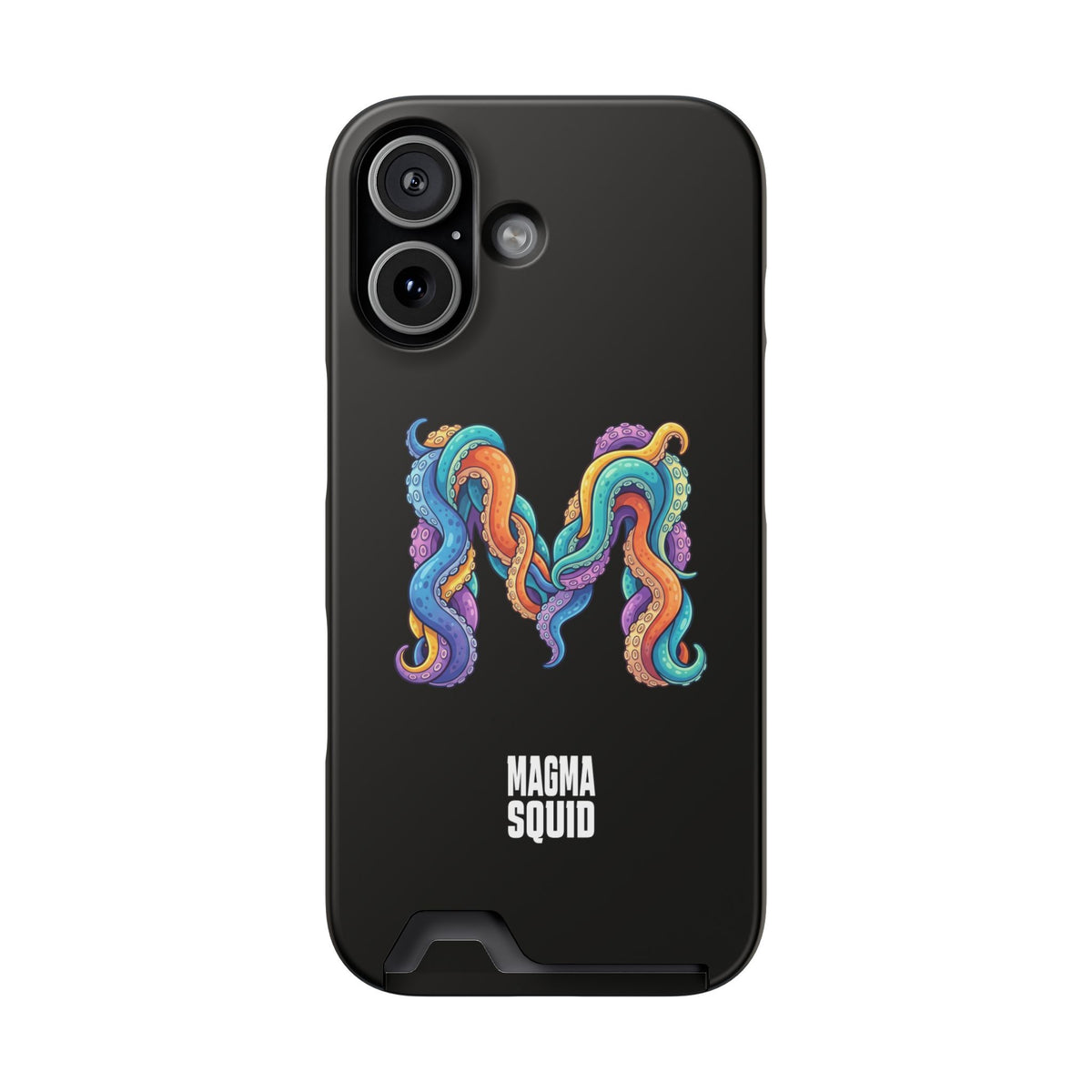 Magma Squid Card-Holder Phone Case — Colourful Squid Tentacle Design