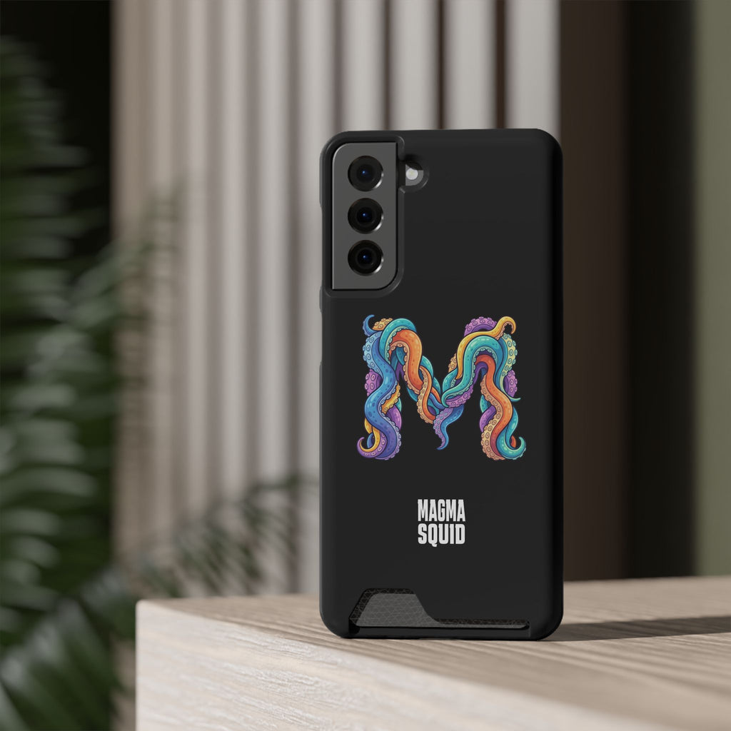 Magma Squid Card-Holder Phone Case — Colourful Squid Tentacle Design