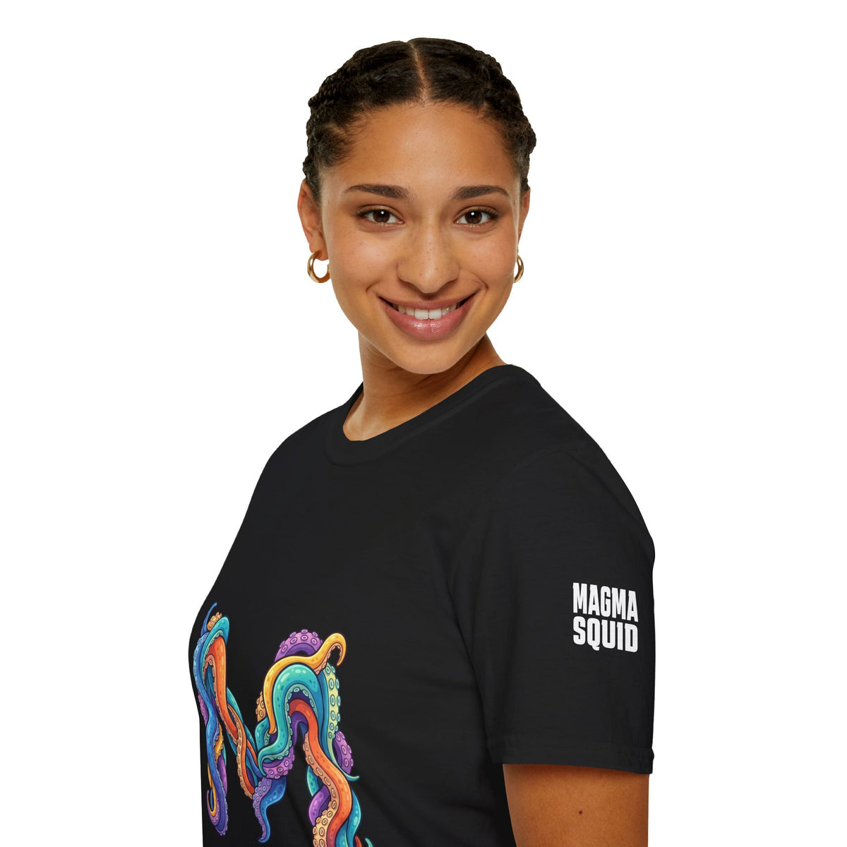 Squid Tentacles Graphic T-Shirt — Colourful Marine Illustration Tee
