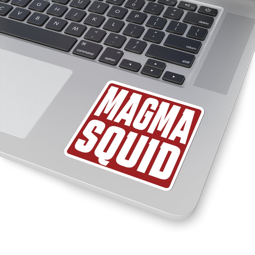 Magma Squid Kiss-Cut Sticker — Bold Retro Logo Laptop Decal