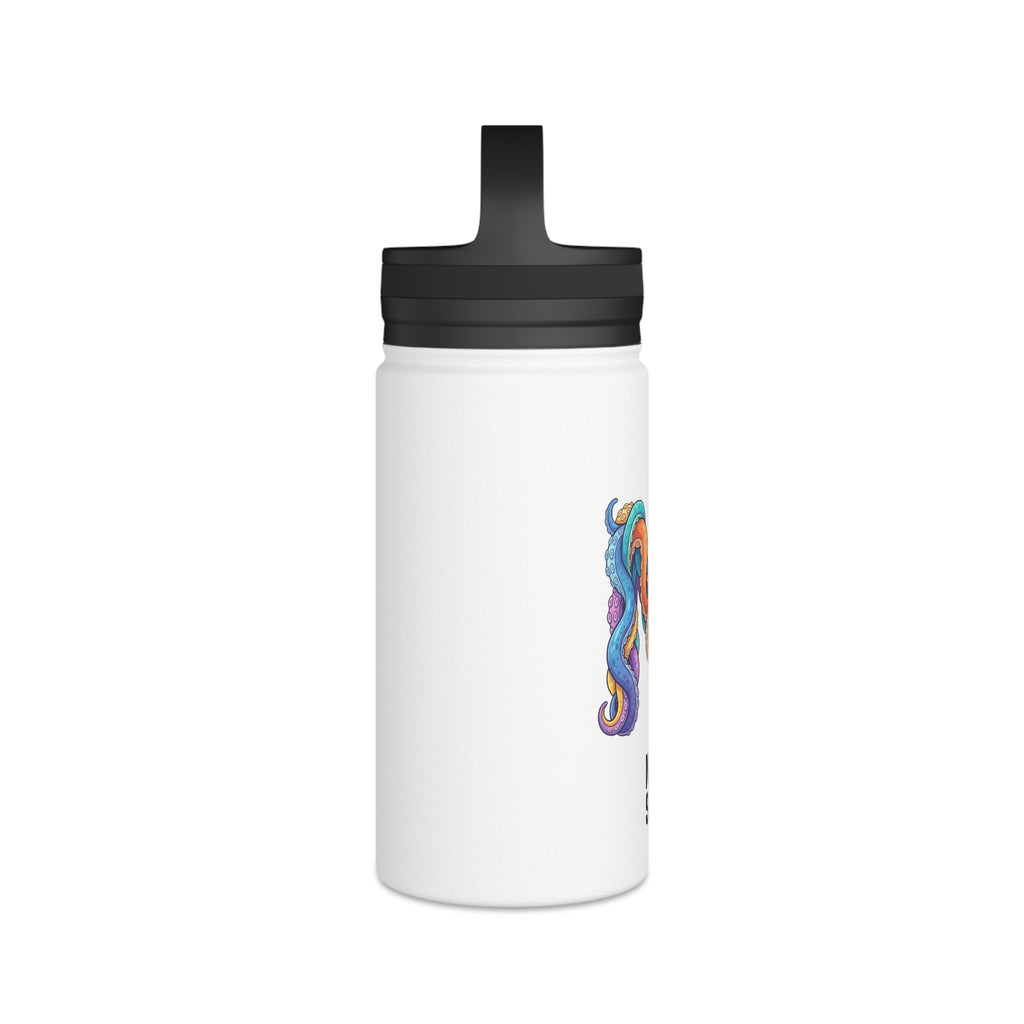 Magma Squid Stainless Steel Water Bottle — Colourful Tentacle M Logo, Handle Lid