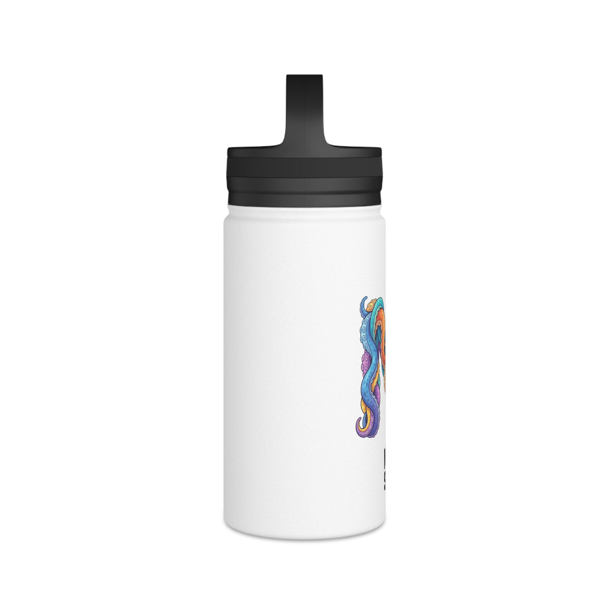 Magma Squid Stainless Steel Water Bottle — Colourful Tentacle M Logo, Handle Lid