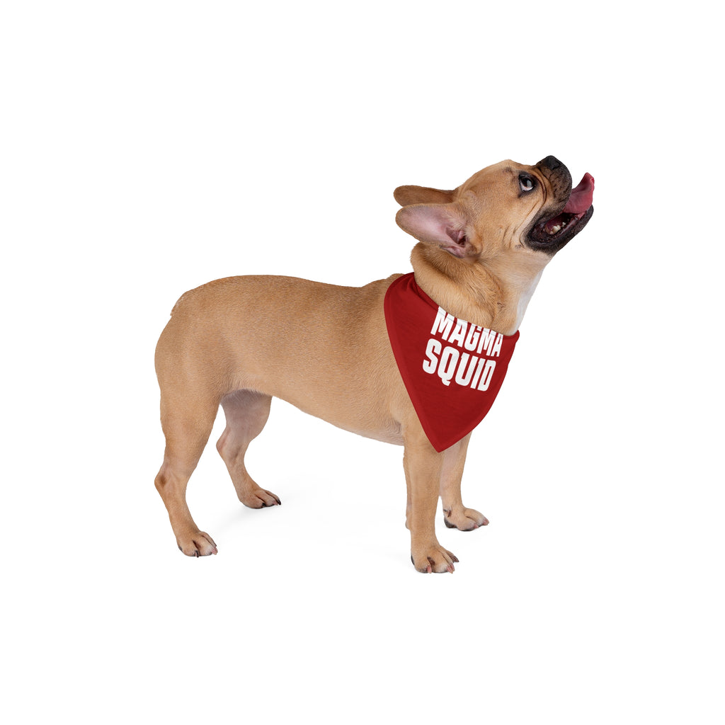 Magma Squid Red Pet Bandana — Bold Graphic Dog & Cat Accessory