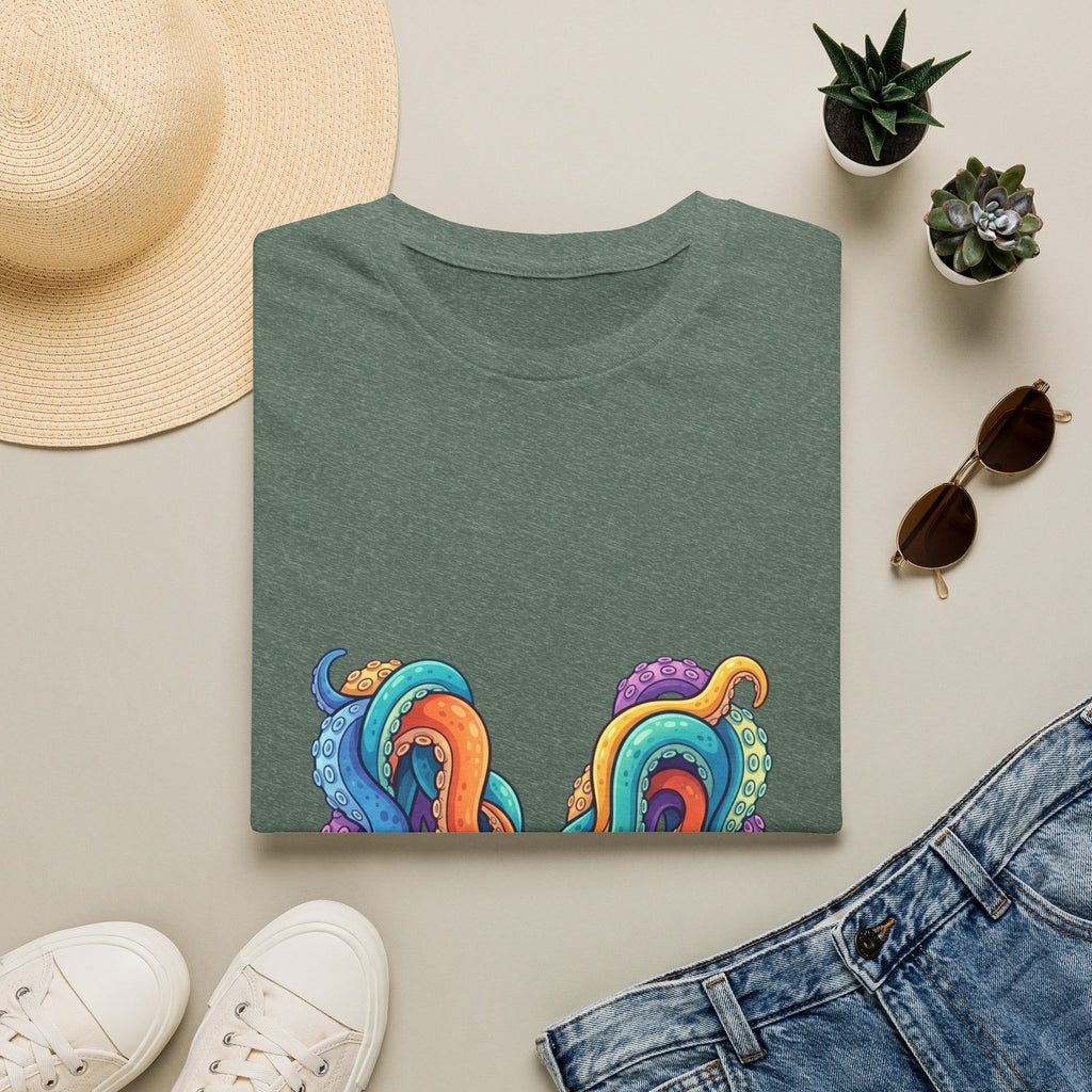Squid Tentacles Graphic T-Shirt — Colourful Marine Illustration Tee