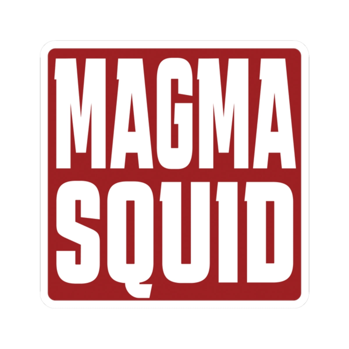 Magma Squid Kiss-Cut Sticker — Bold Retro Logo Laptop Decal