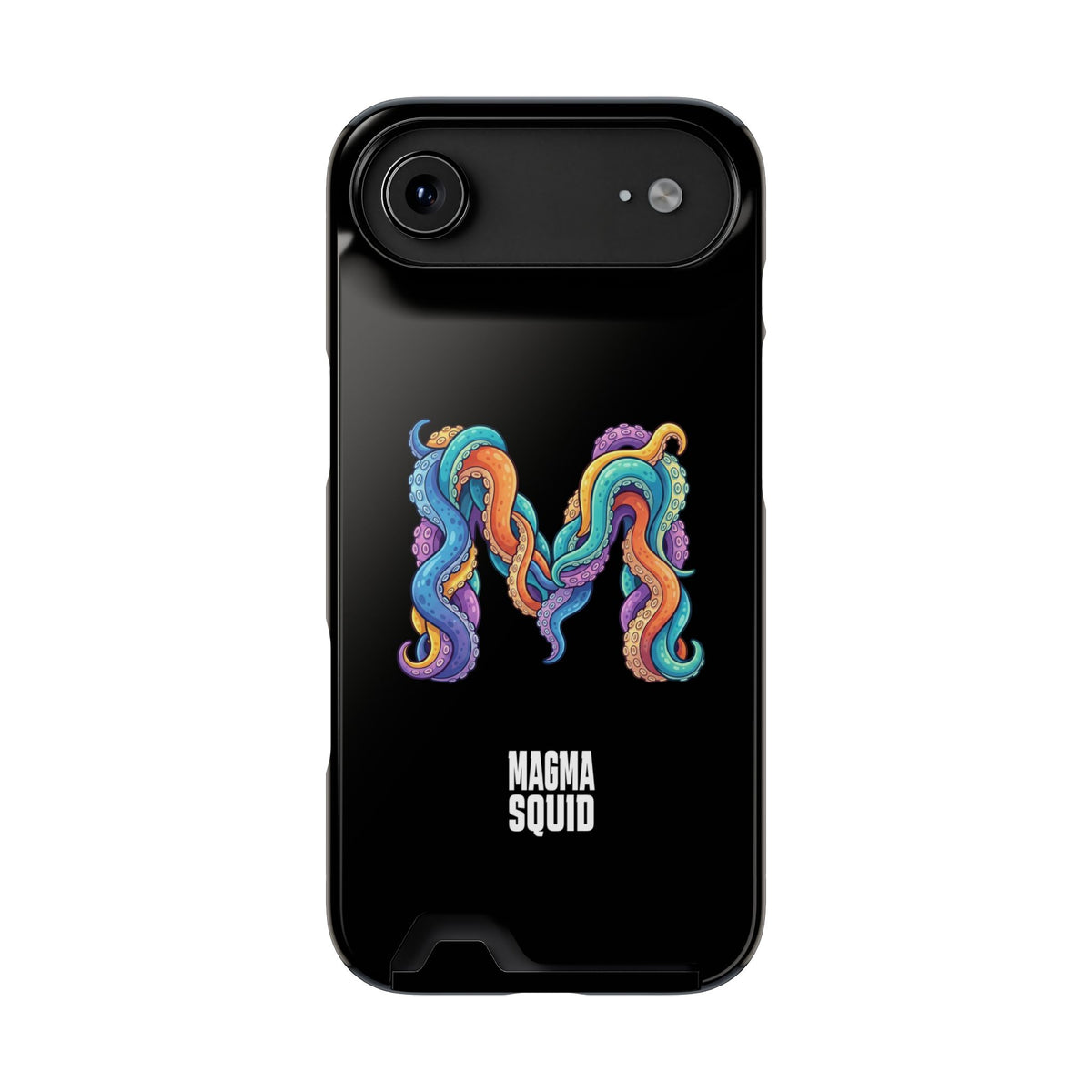 Magma Squid Card-Holder Phone Case — Colourful Squid Tentacle Design
