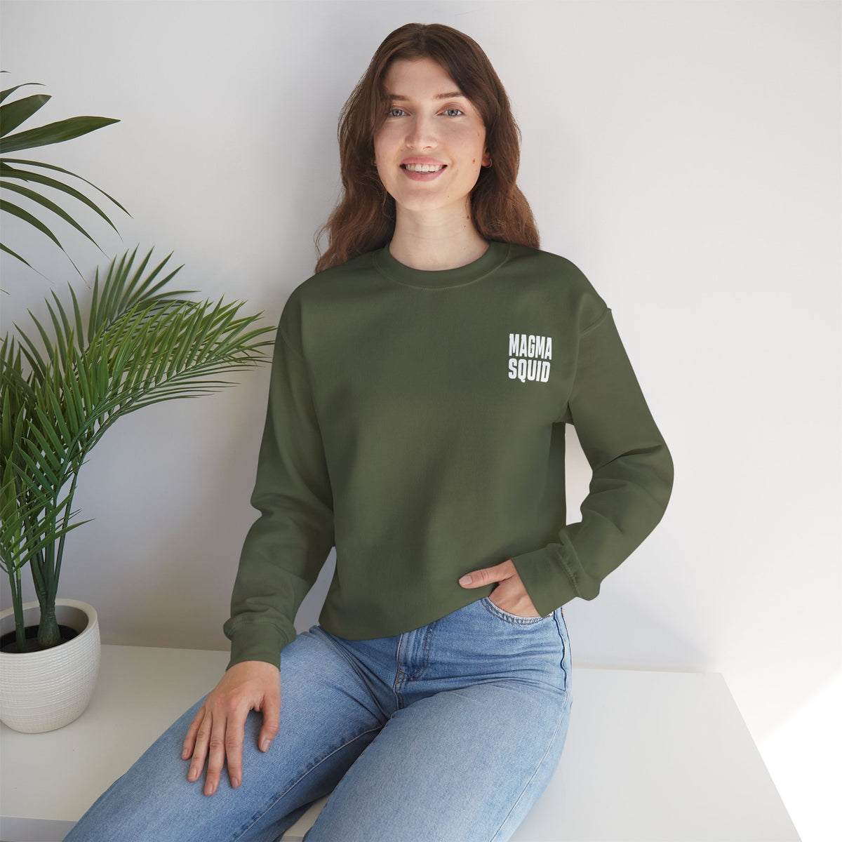 Magma Squid Crewneck Sweatshirt — Bold Graphic Pullover