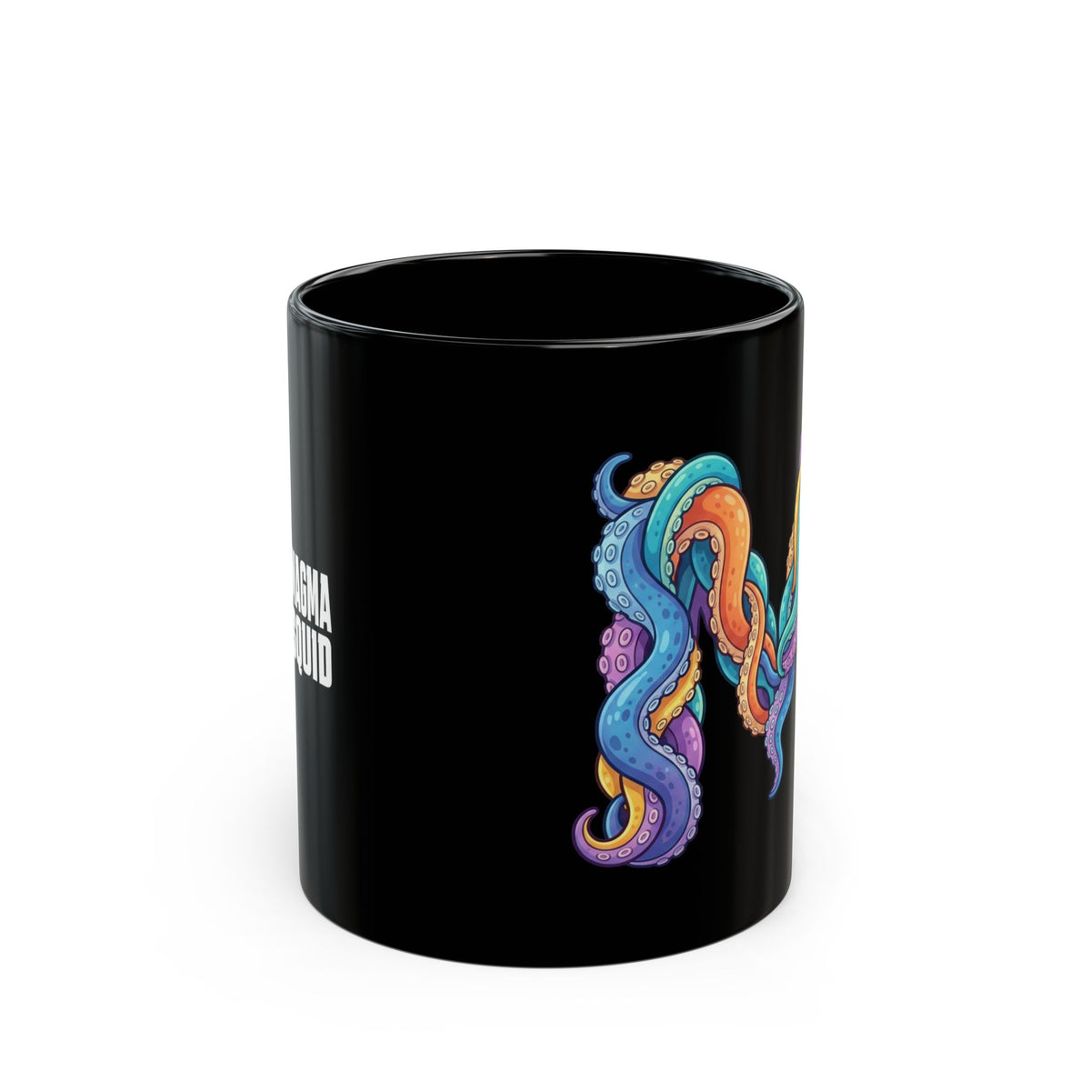 Tentacle Black Mug — Colourful Ocean Art 11oz/15oz