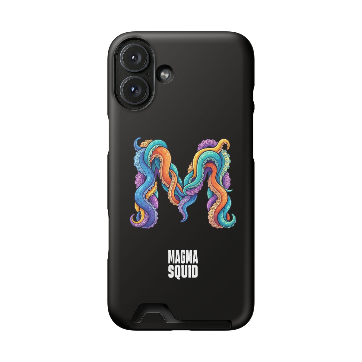 Magma Squid Card-Holder Phone Case — Colourful Squid Tentacle Design