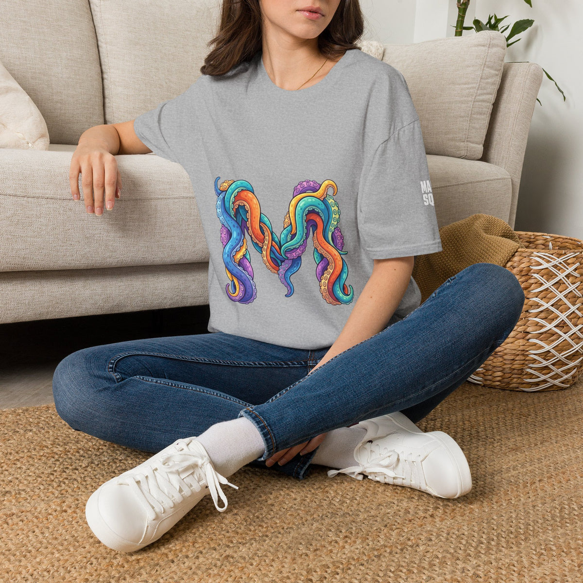 Squid Tentacles Graphic T-Shirt — Colourful Marine Illustration Tee