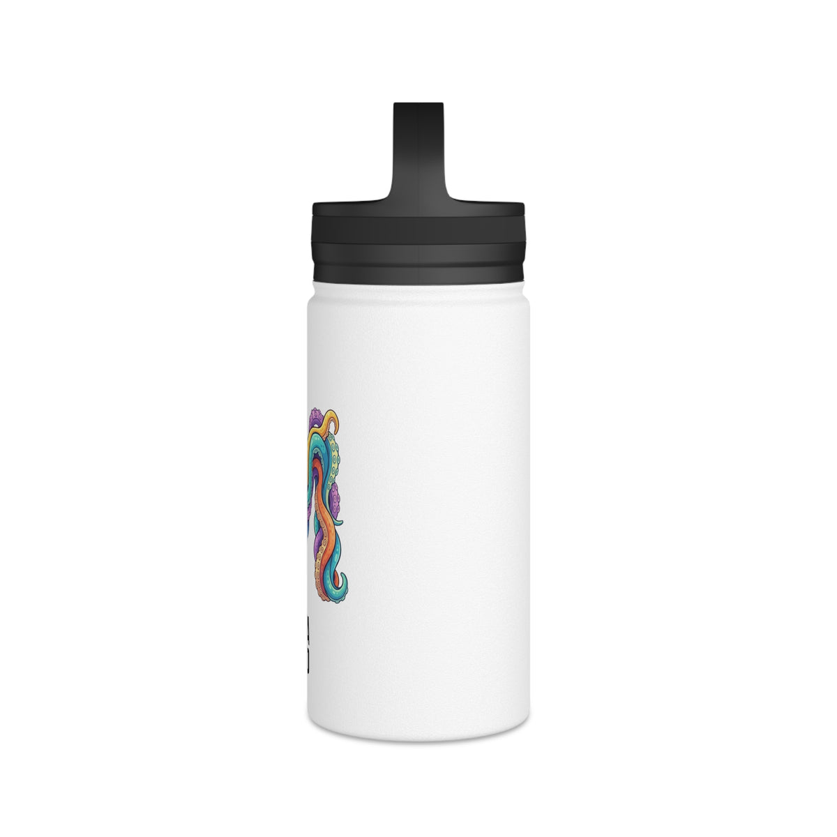 Magma Squid Stainless Steel Water Bottle — Colourful Tentacle M Logo, Handle Lid