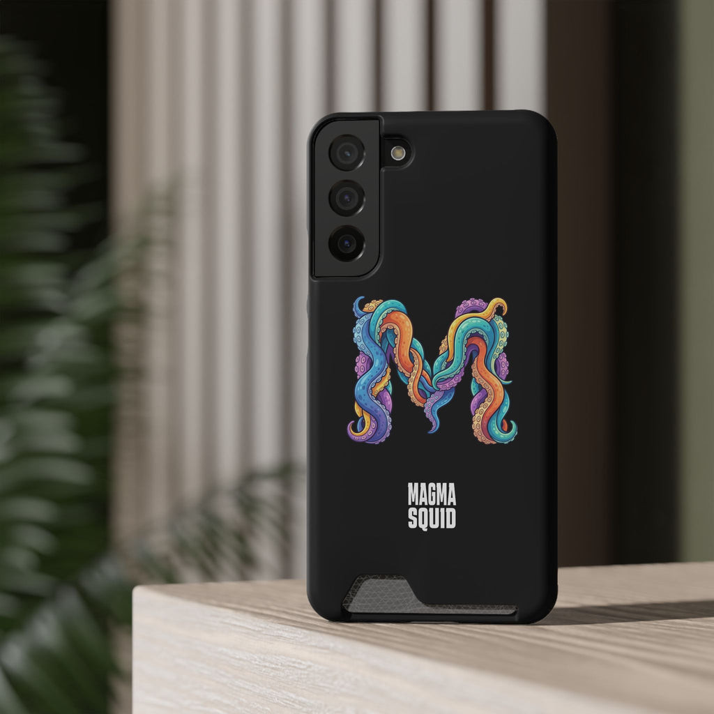 Magma Squid Card-Holder Phone Case — Colourful Squid Tentacle Design