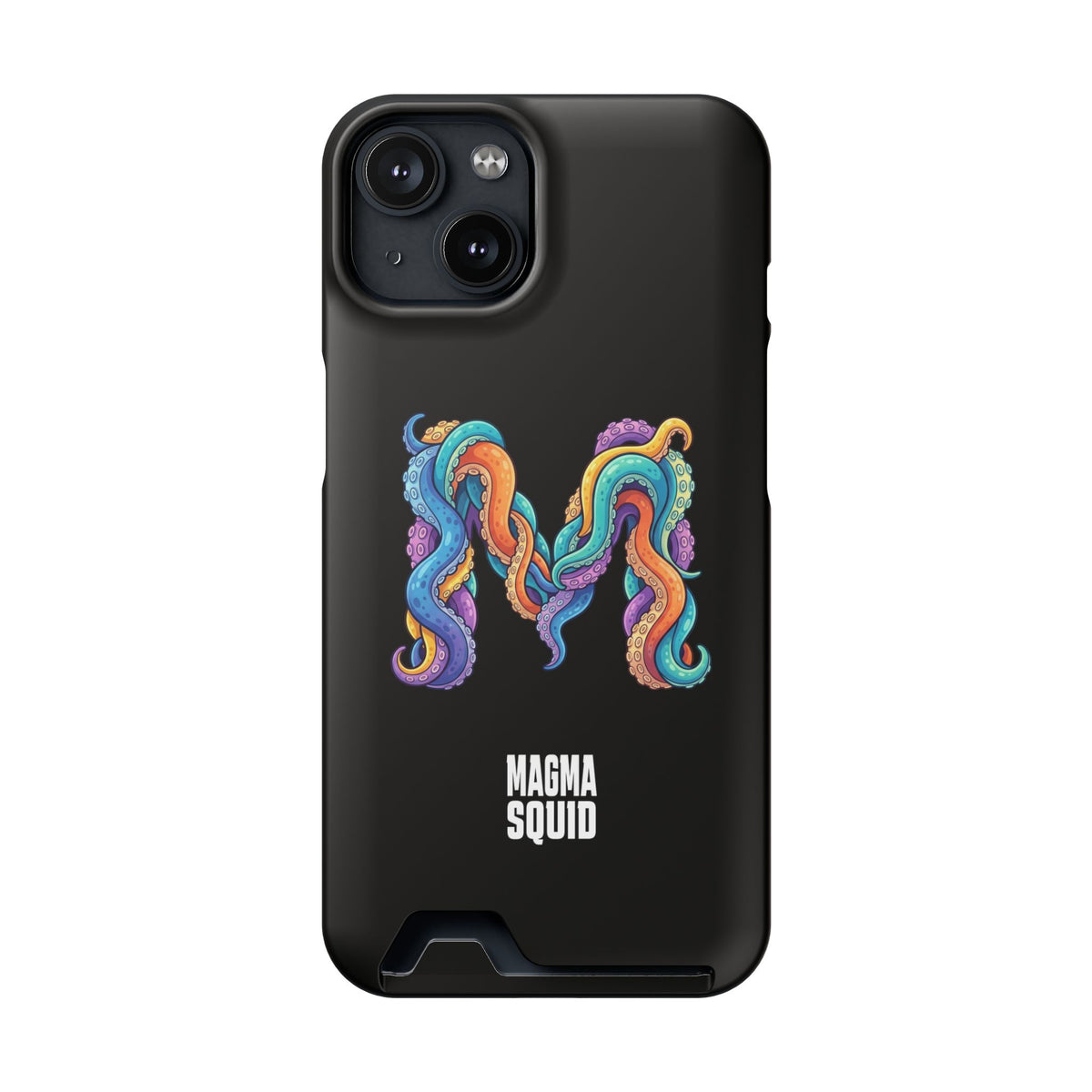 Magma Squid Card-Holder Phone Case — Colourful Squid Tentacle Design