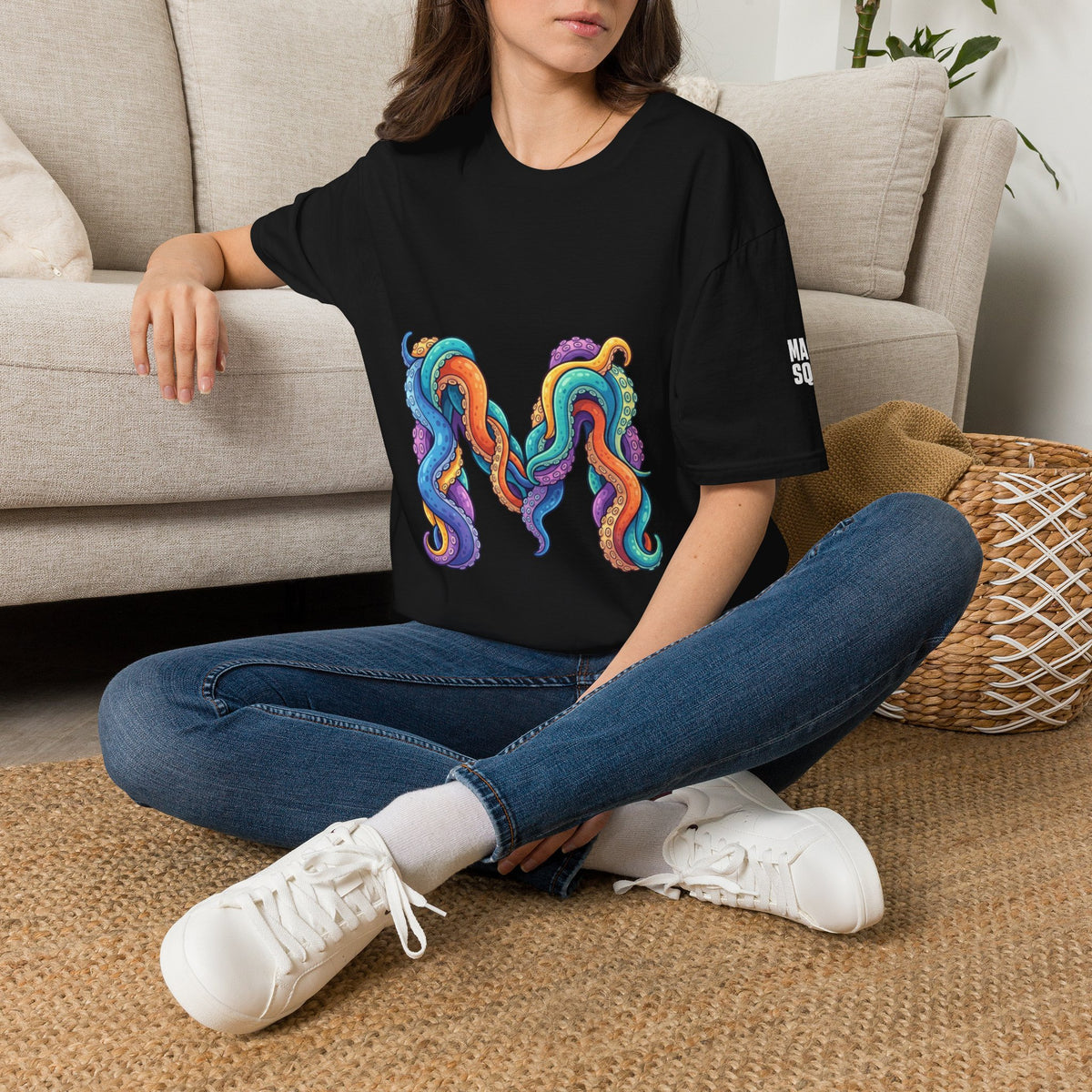 Squid Tentacles Graphic T-Shirt — Colourful Marine Illustration Tee