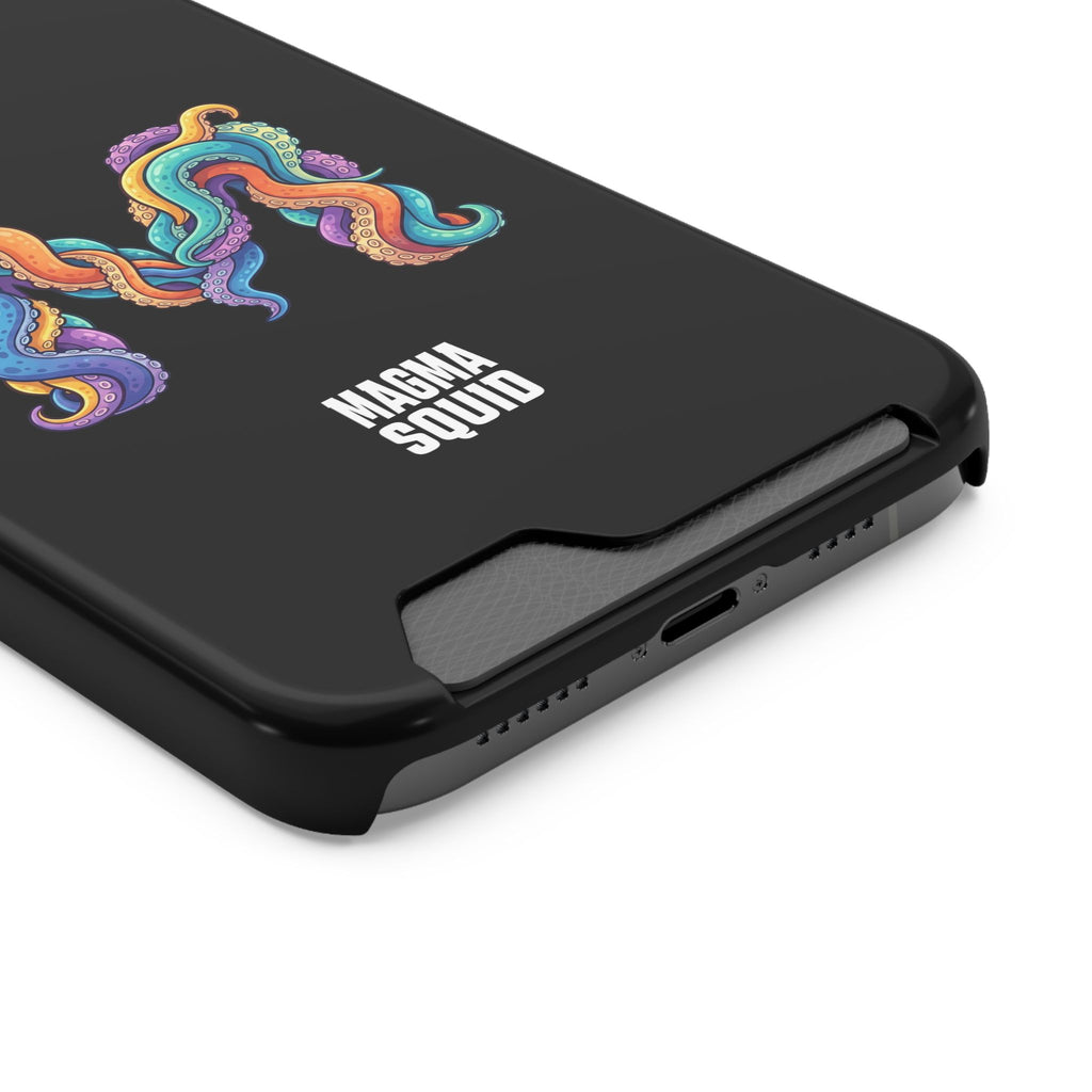 Magma Squid Card-Holder Phone Case — Colourful Squid Tentacle Design