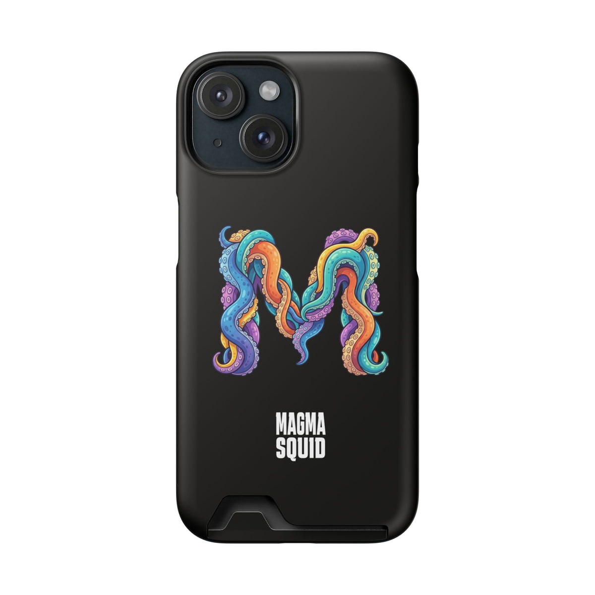 Magma Squid Card-Holder Phone Case — Colourful Squid Tentacle Design