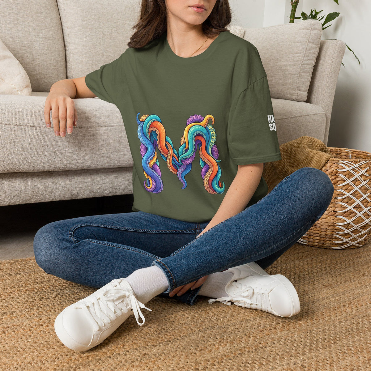 Squid Tentacles Graphic T-Shirt — Colourful Marine Illustration Tee