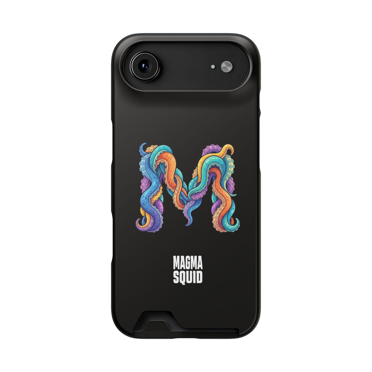 Magma Squid Card-Holder Phone Case — Colourful Squid Tentacle Design