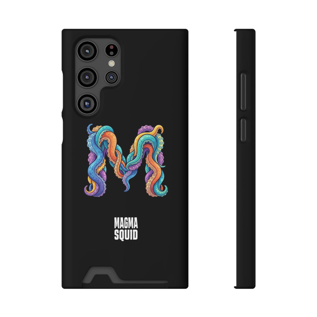 Magma Squid Card-Holder Phone Case — Colourful Squid Tentacle Design