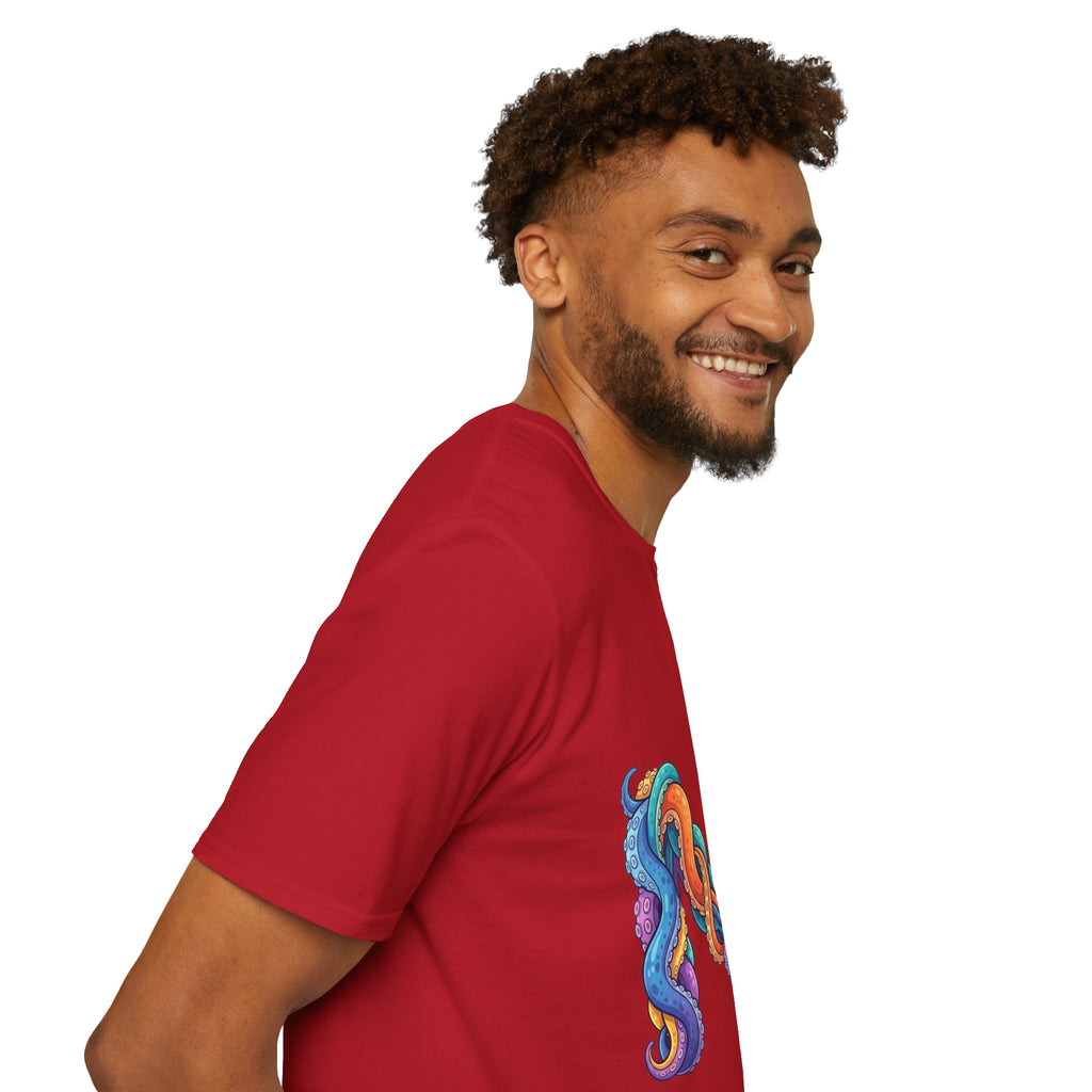 Squid Tentacles Graphic T-Shirt — Colourful Marine Illustration Tee