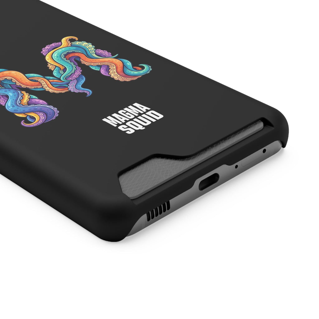 Magma Squid Card-Holder Phone Case — Colourful Squid Tentacle Design