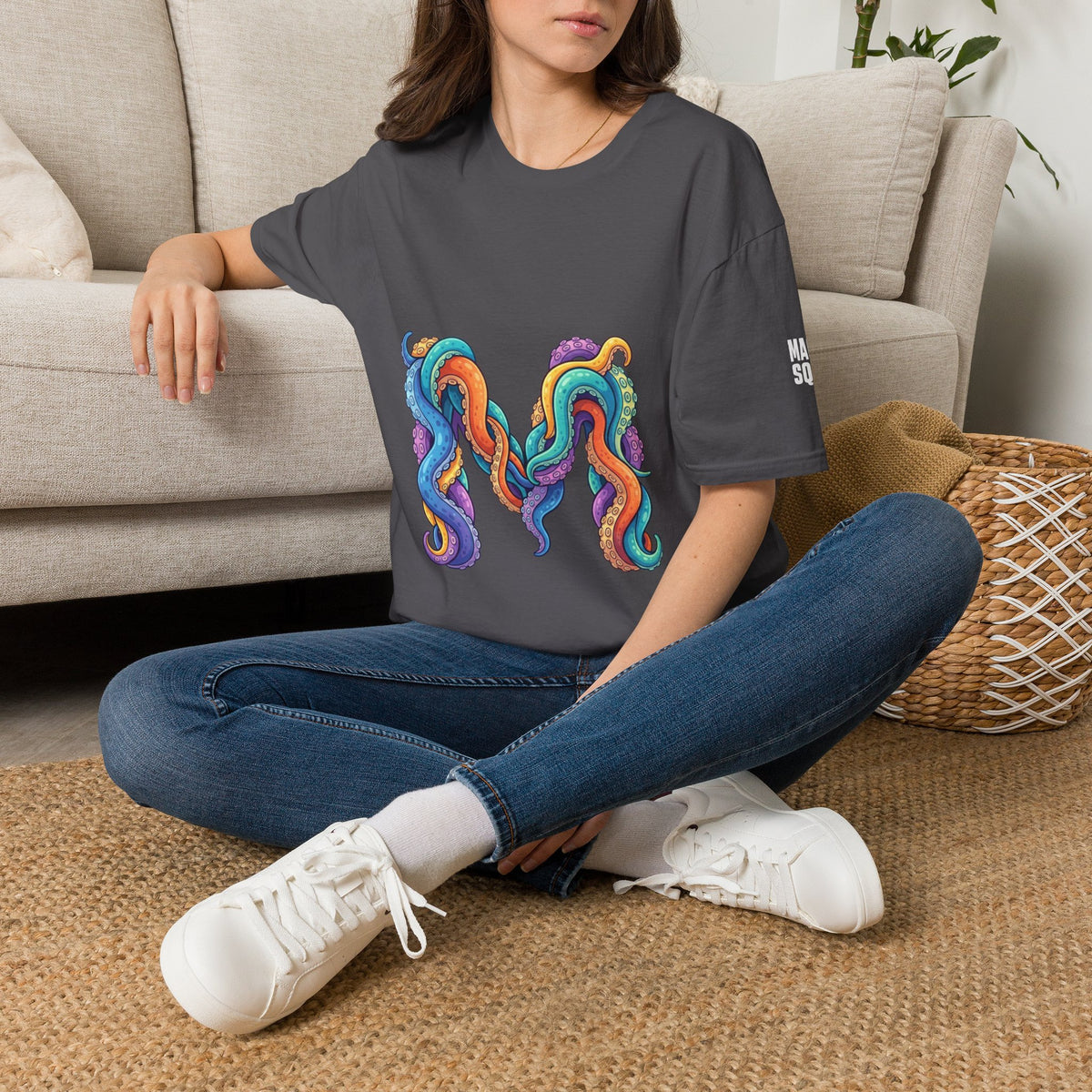 Squid Tentacles Graphic T-Shirt — Colourful Marine Illustration Tee