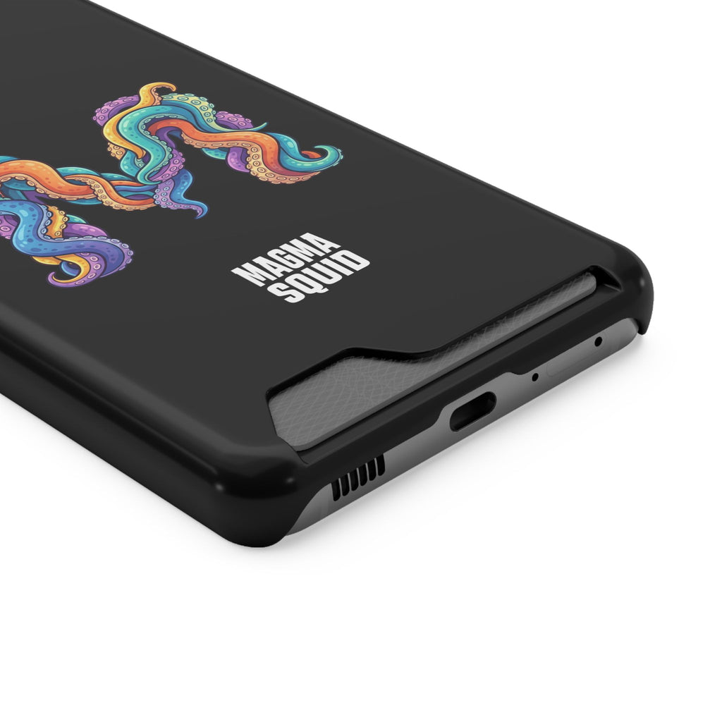 Magma Squid Card-Holder Phone Case — Colourful Squid Tentacle Design