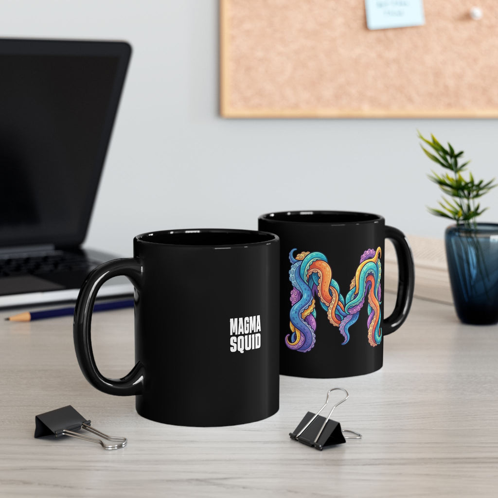 Tentacle Black Mug — Colourful Ocean Art 11oz/15oz