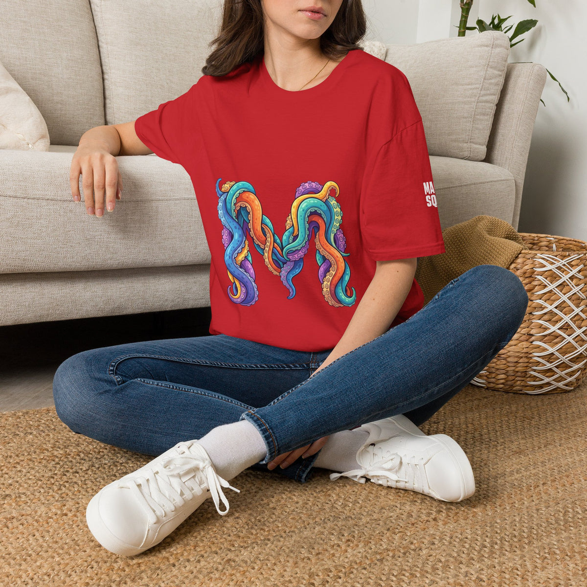 Squid Tentacles Graphic T-Shirt — Colourful Marine Illustration Tee