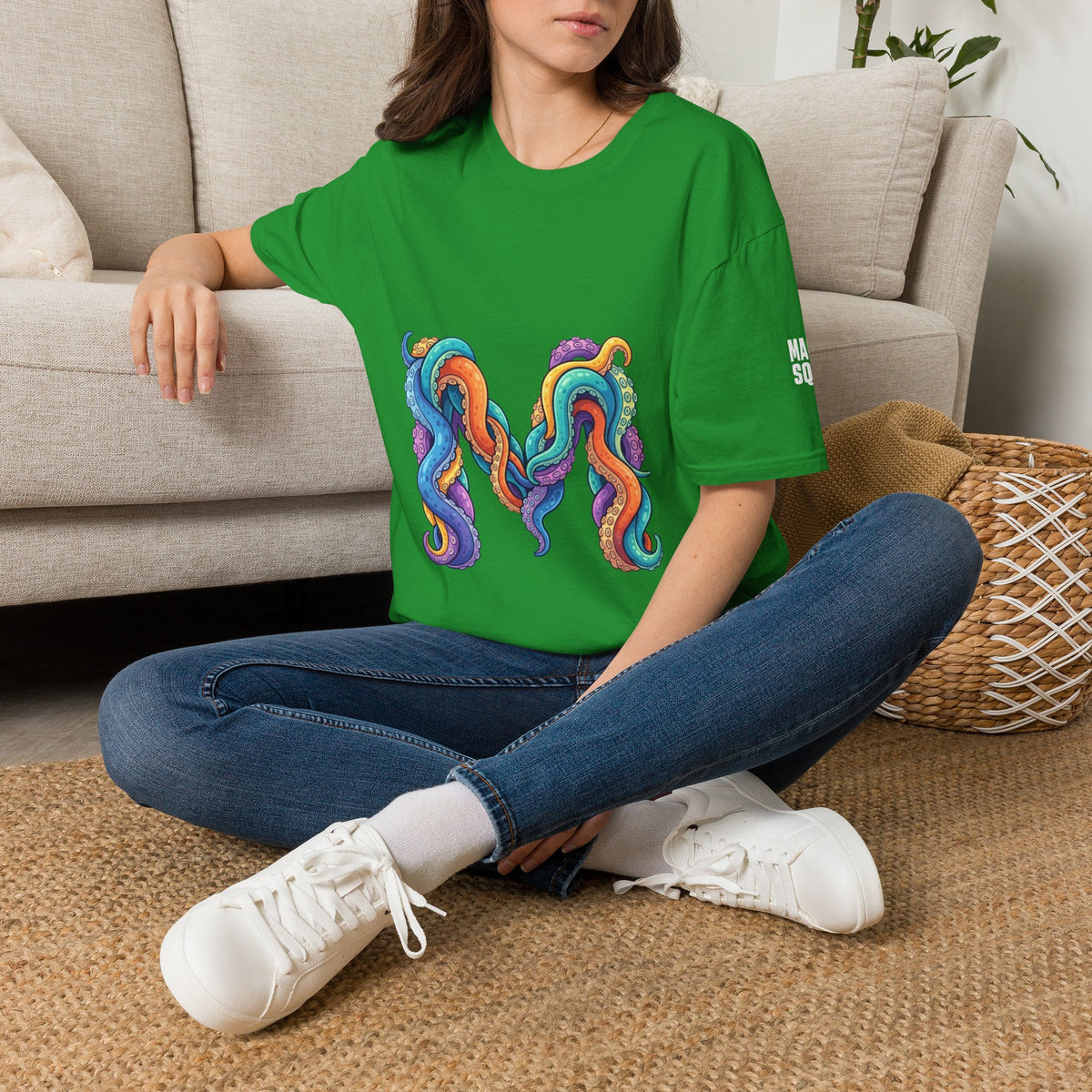 Squid Tentacles Graphic T-Shirt — Colourful Marine Illustration Tee