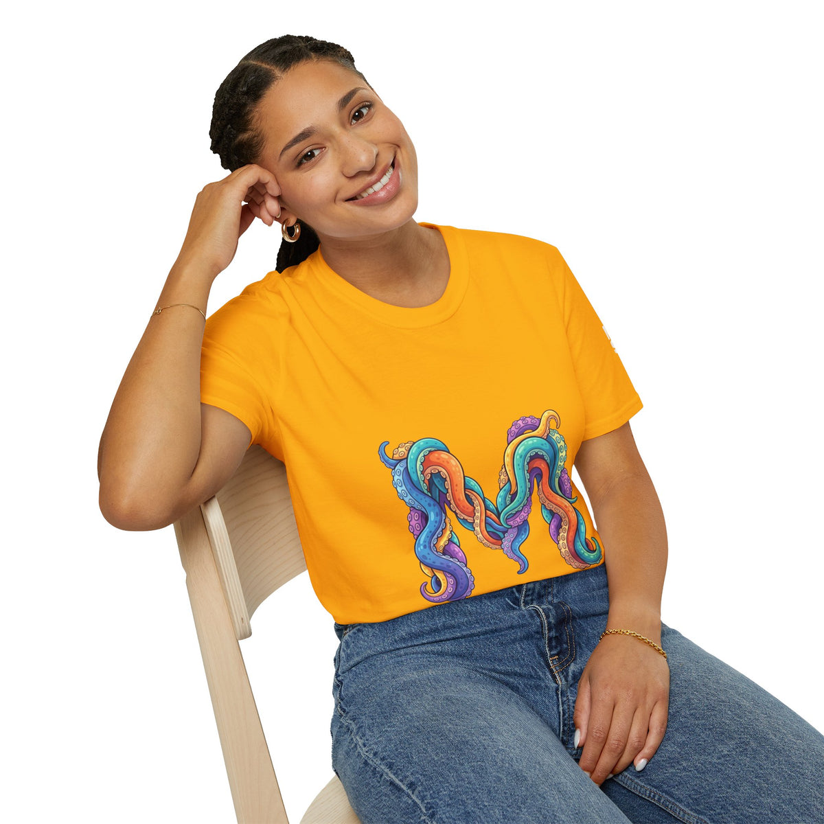 Squid Tentacles Graphic T-Shirt — Colourful Marine Illustration Tee