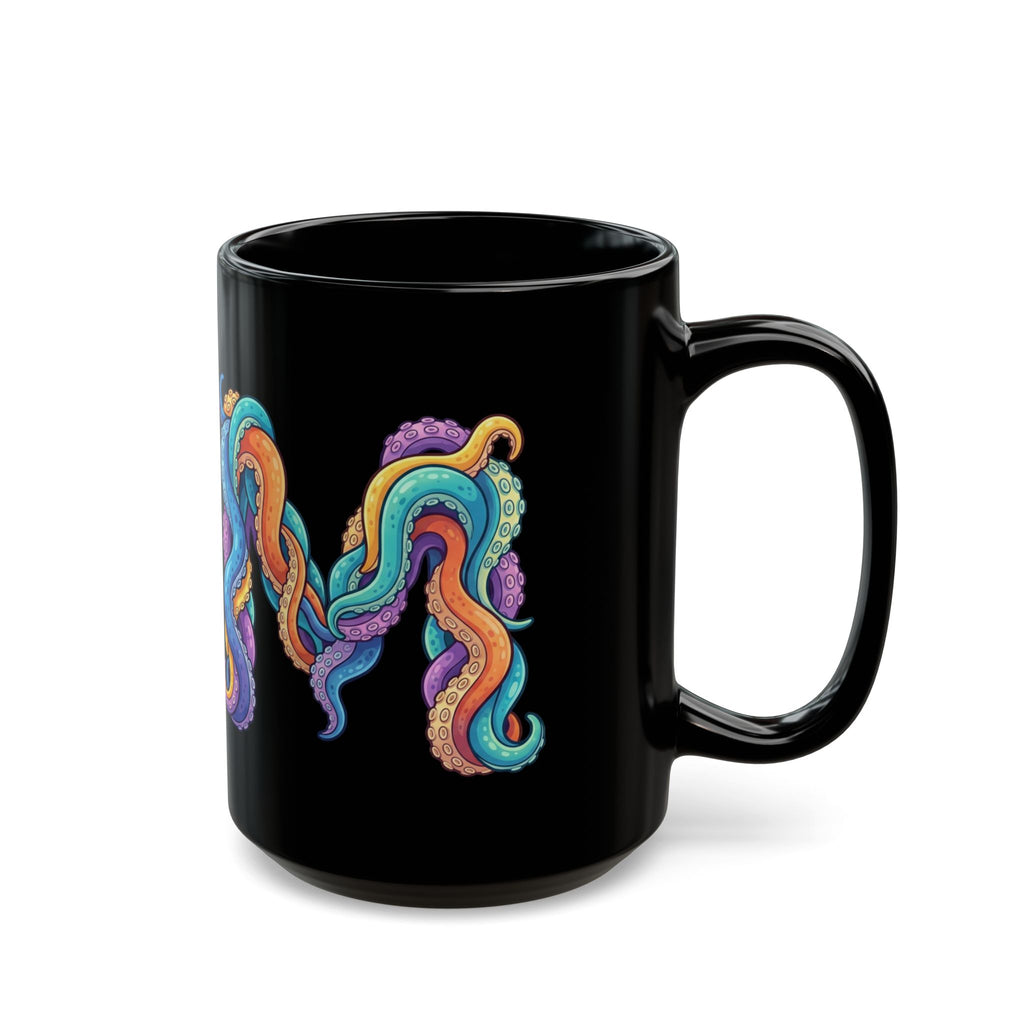 Tentacle Black Mug — Colourful Ocean Art 11oz/15oz