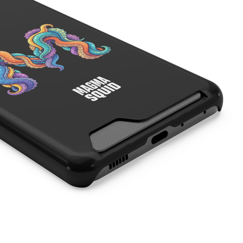 Magma Squid Card-Holder Phone Case — Colourful Squid Tentacle Design