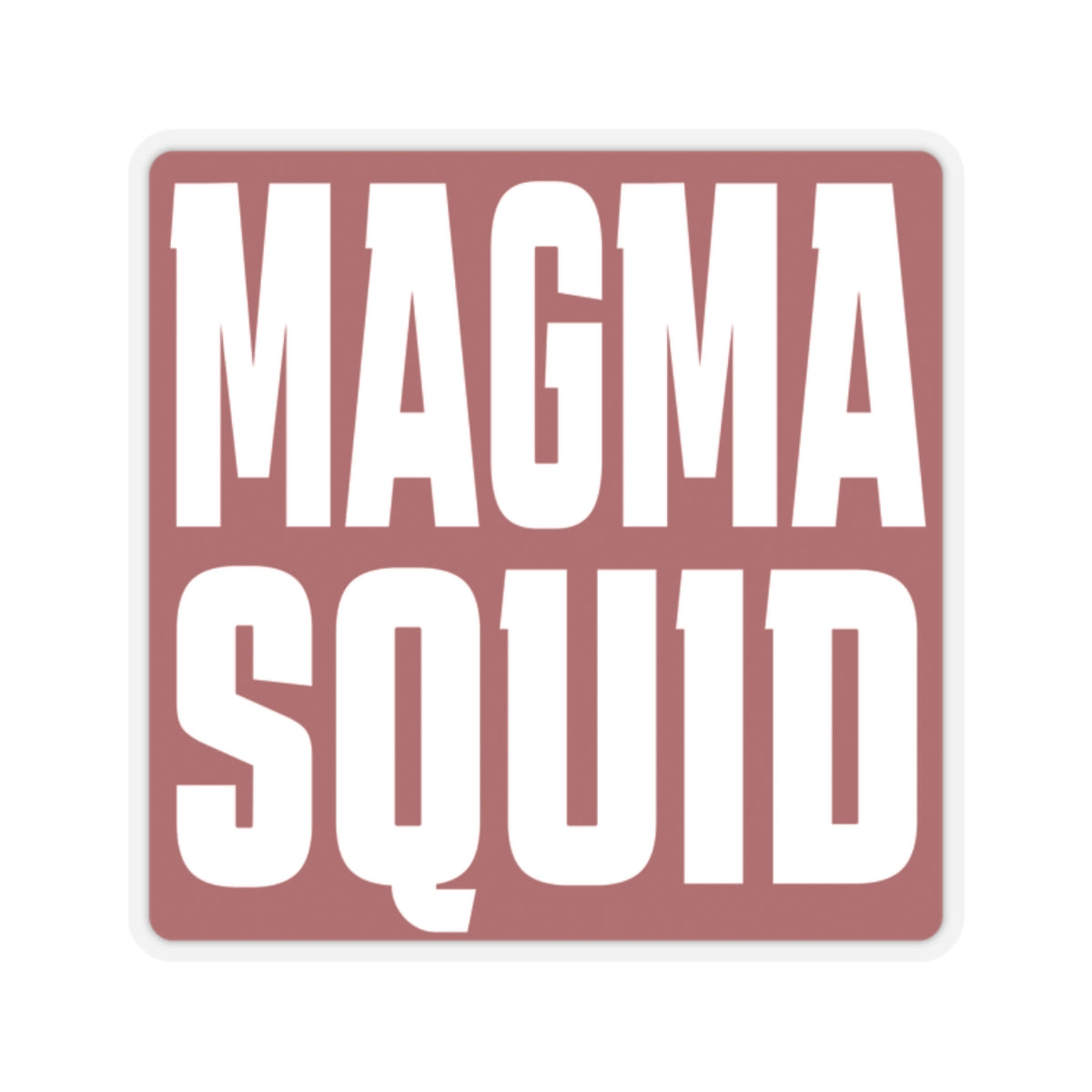 Magma Squid Kiss-Cut Sticker — Bold Retro Logo Laptop Decal