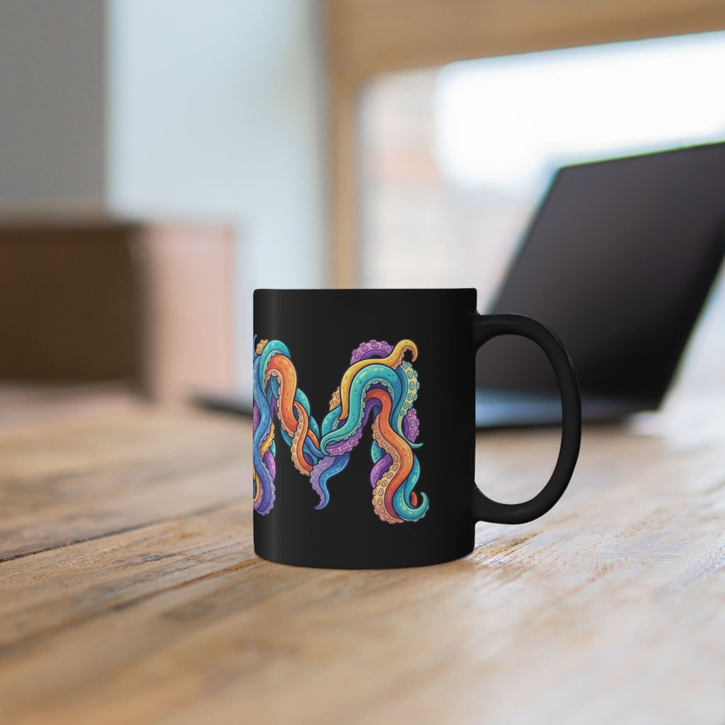 Tentacle Black Mug — Colourful Ocean Art 11oz/15oz