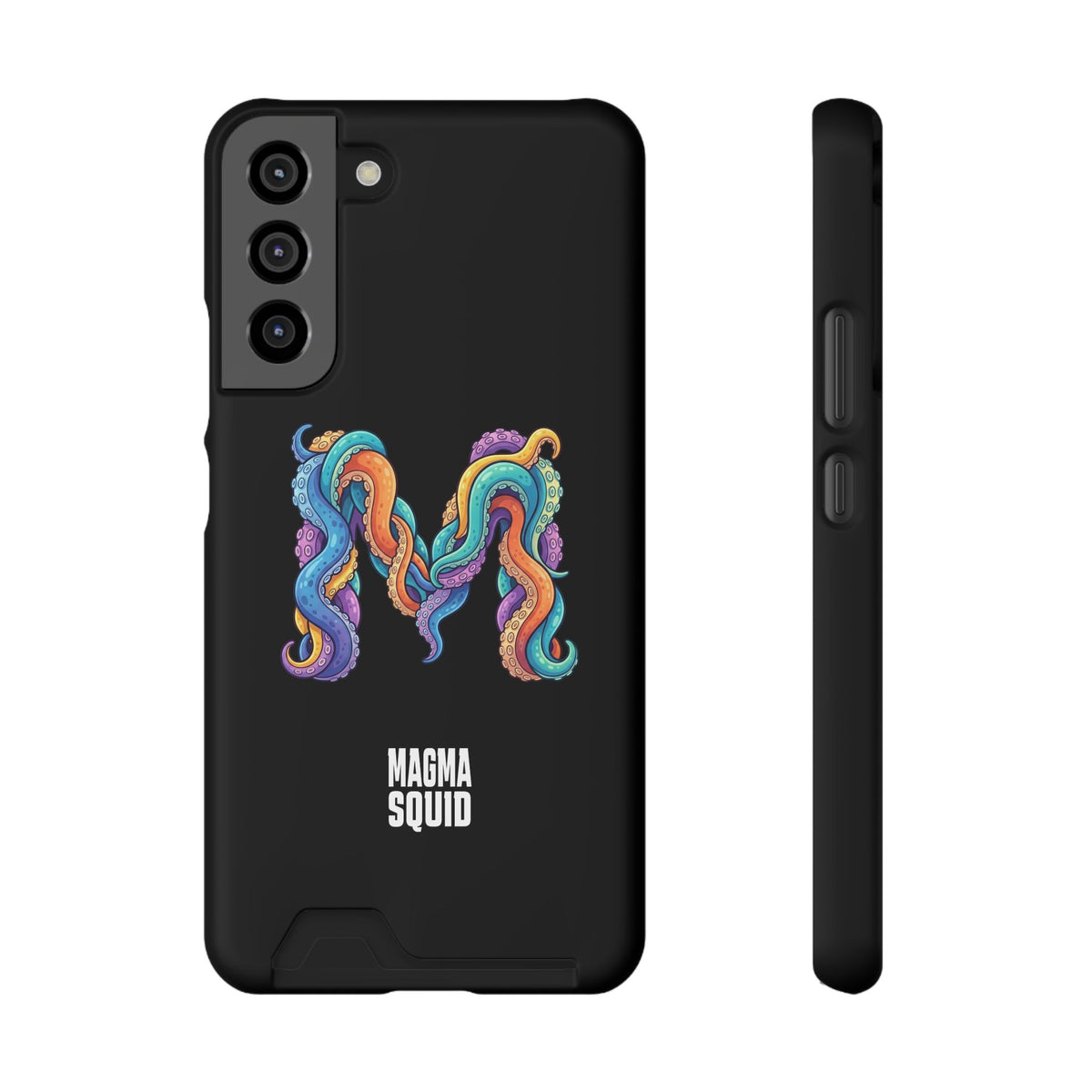 Magma Squid Card-Holder Phone Case — Colourful Squid Tentacle Design