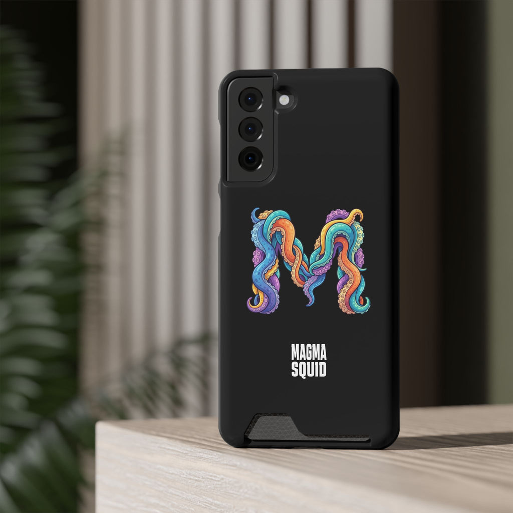 Magma Squid Card-Holder Phone Case — Colourful Squid Tentacle Design
