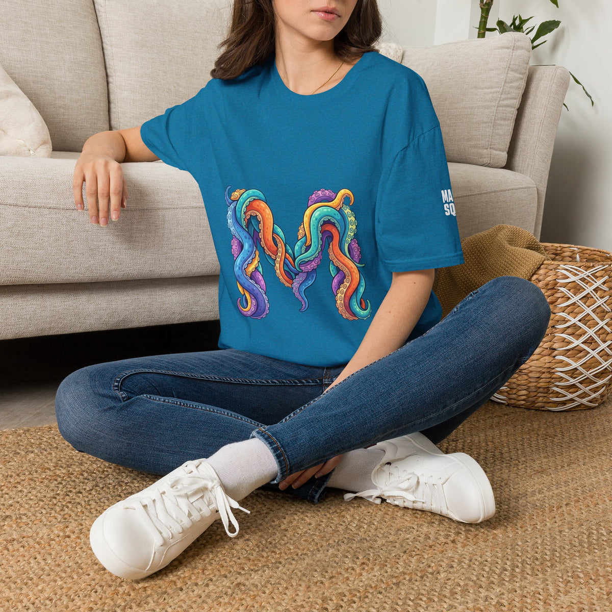 Squid Tentacles Graphic T-Shirt — Colourful Marine Illustration Tee