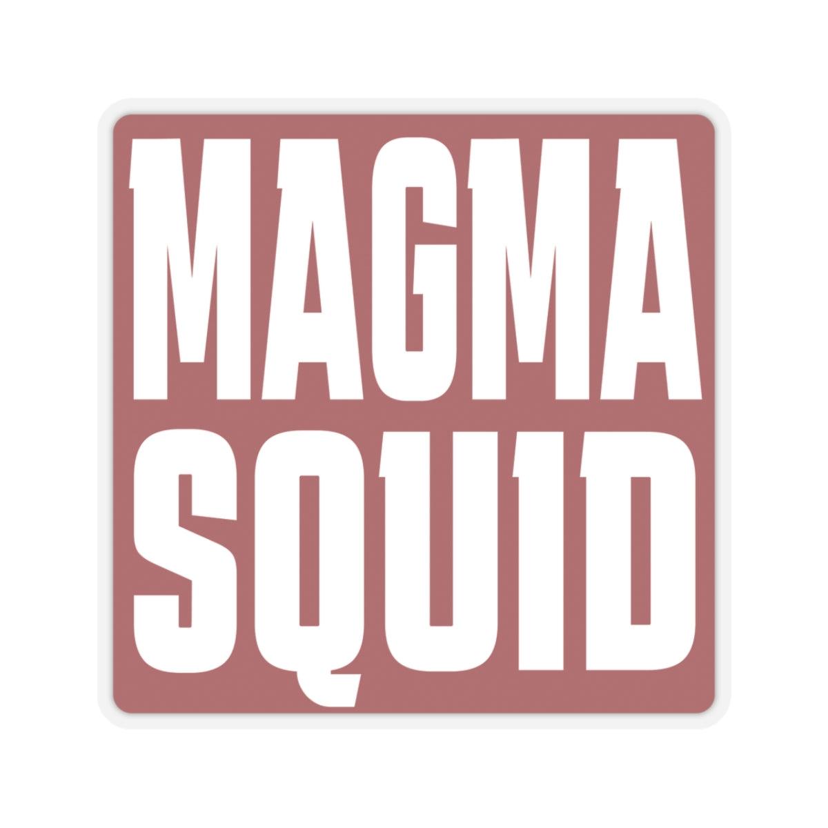 Magma Squid Kiss-Cut Sticker — Bold Retro Logo Laptop Decal