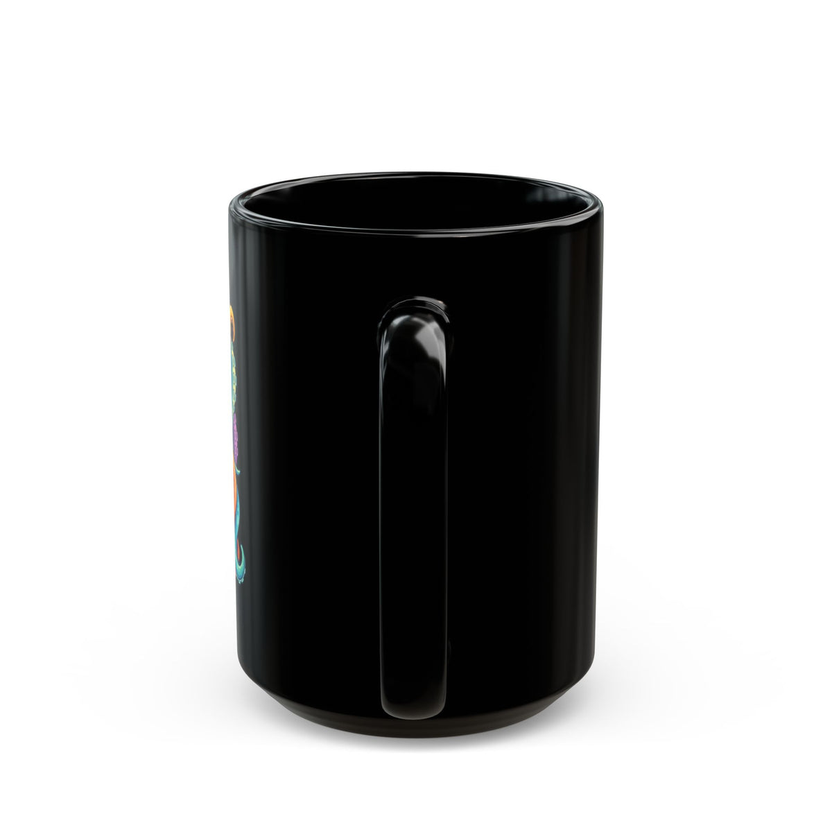 Tentacle Black Mug — Colourful Ocean Art 11oz/15oz