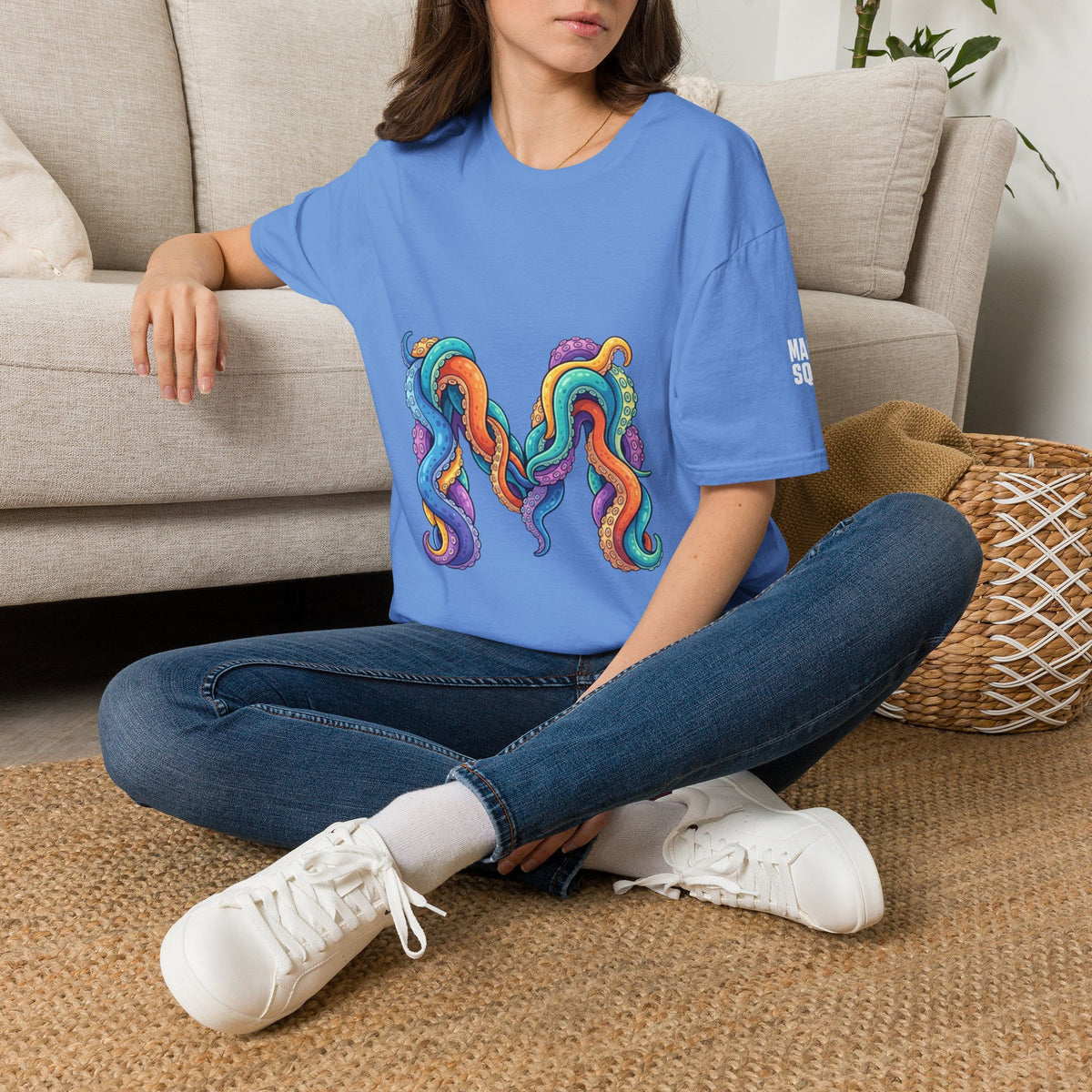 Squid Tentacles Graphic T-Shirt — Colourful Marine Illustration Tee