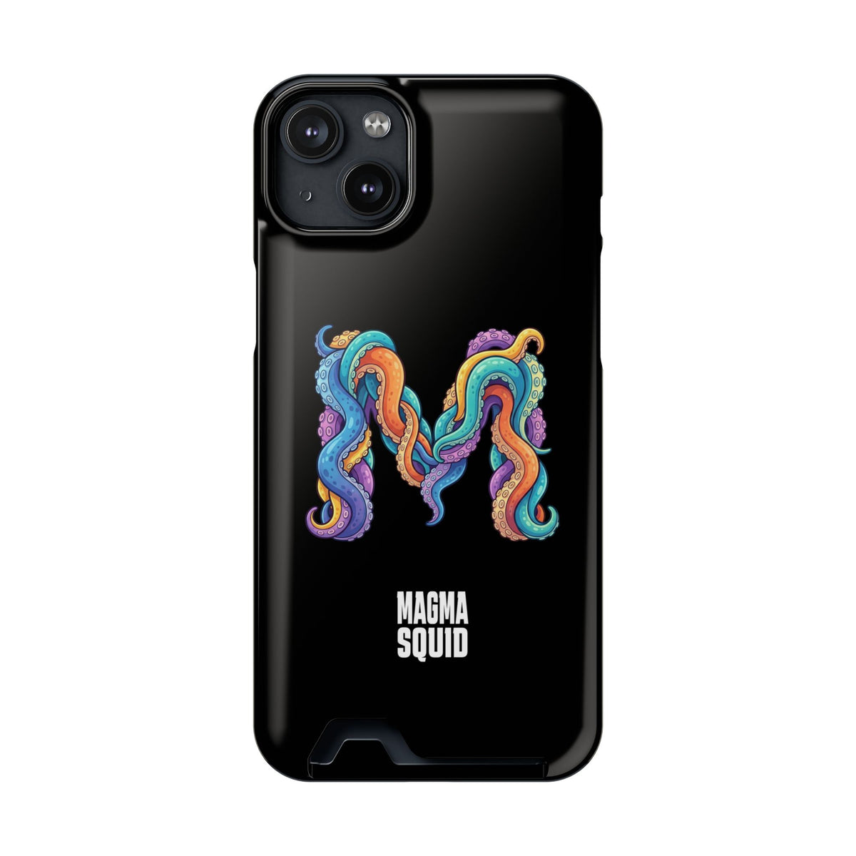 Magma Squid Card-Holder Phone Case — Colourful Squid Tentacle Design