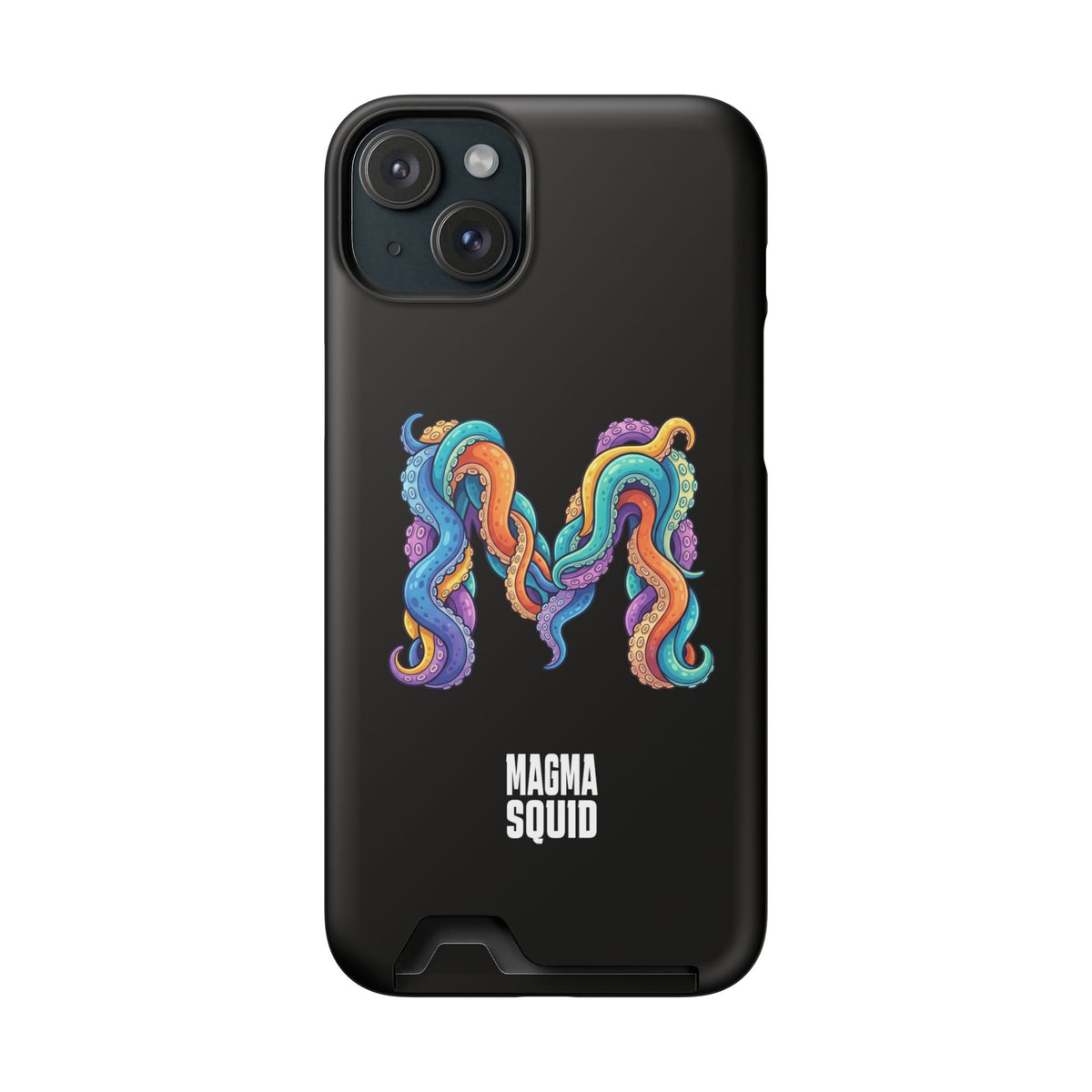 Magma Squid Card-Holder Phone Case — Colourful Squid Tentacle Design