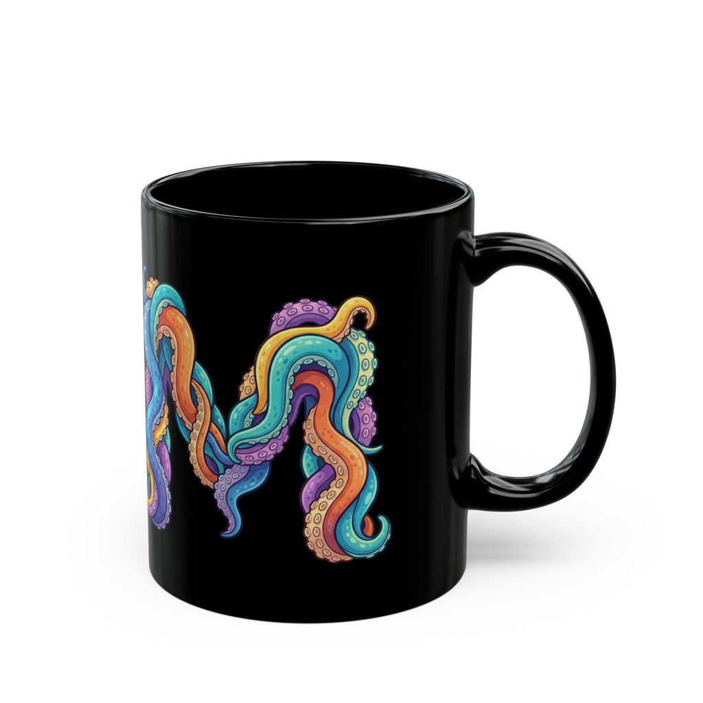 Tentacle Black Mug — Colourful Ocean Art 11oz/15oz