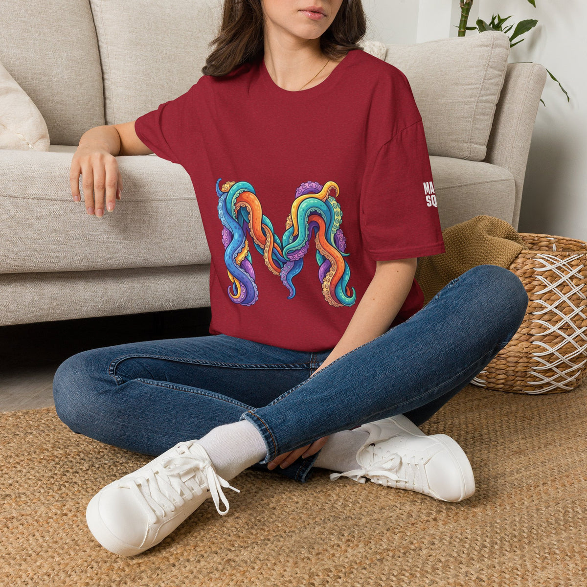 Squid Tentacles Graphic T-Shirt — Colourful Marine Illustration Tee